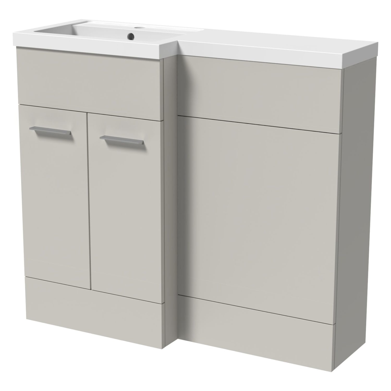 L shaped bathroom on sale vanity units