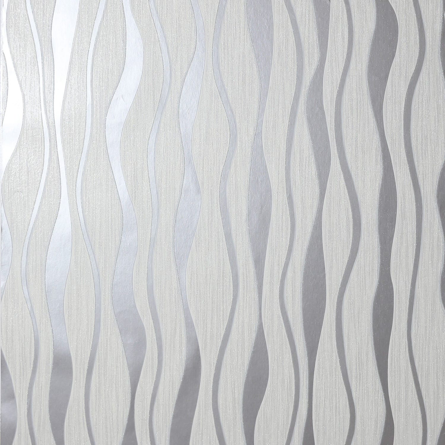 Arthouse Metallic Wave White & Silver Wallpaper  x 53cm 