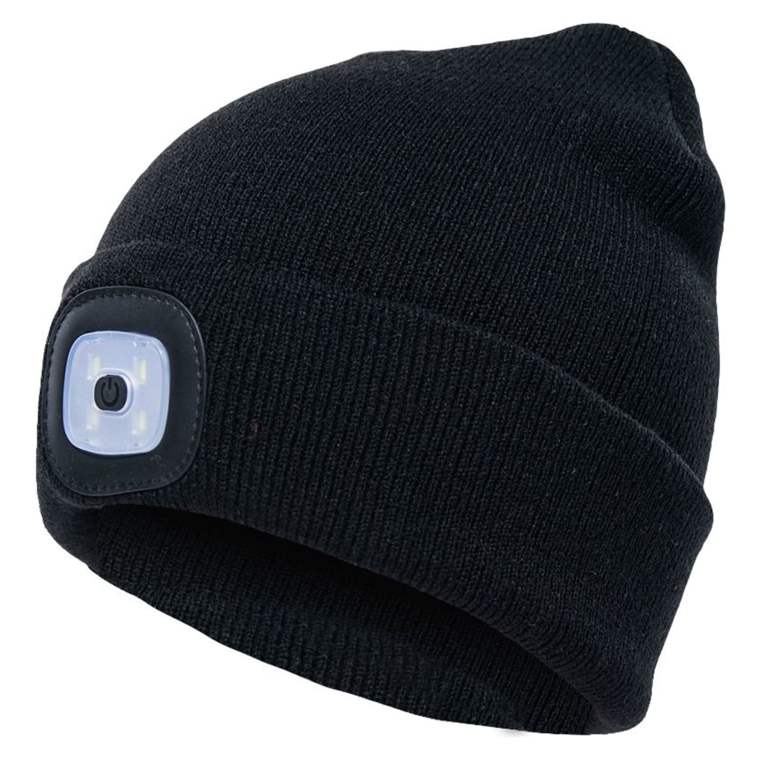 Trademate Black Beanie Hat with LED White Light USB Rechargable