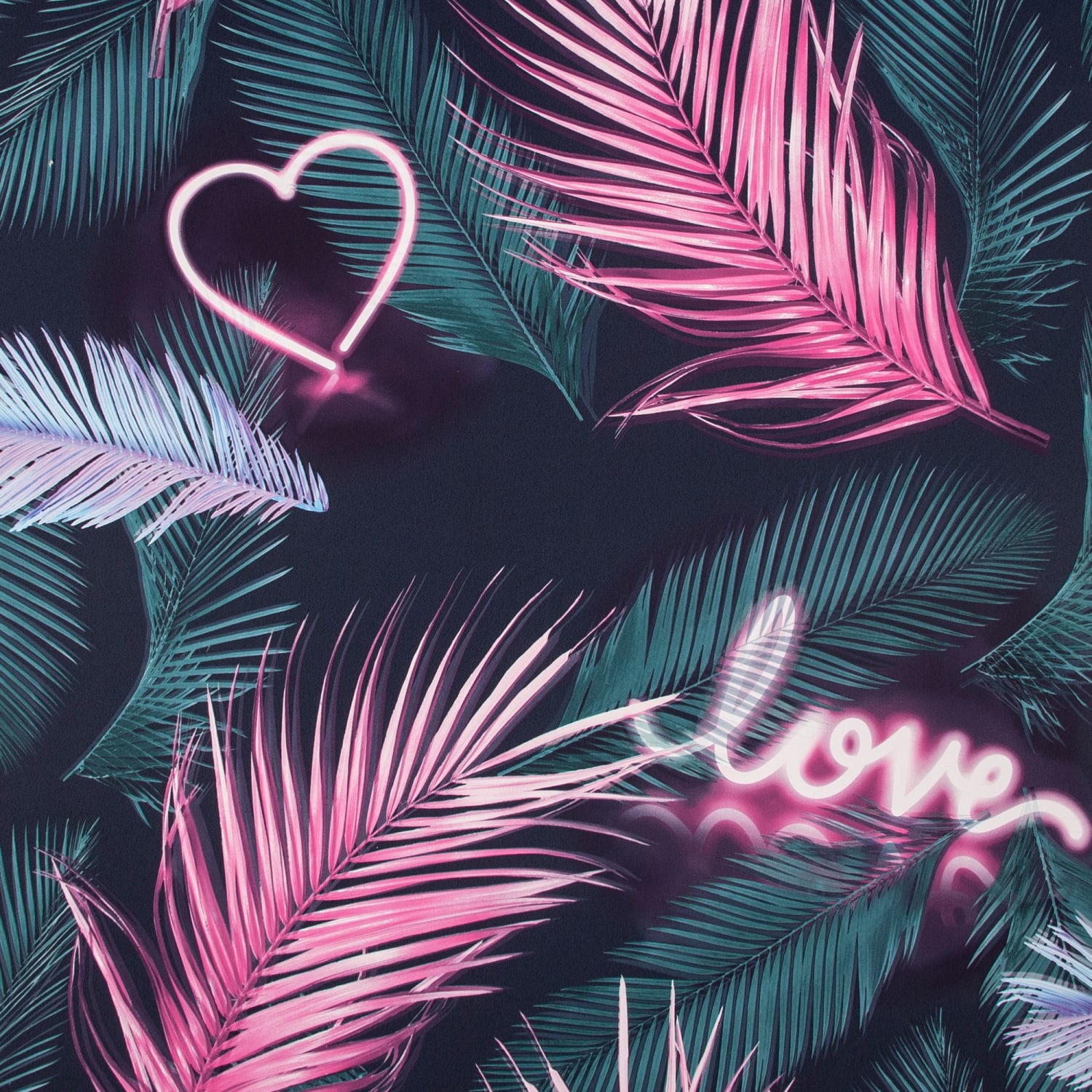 Fresco Neon Love Pink Wallpaper 10m Wickes