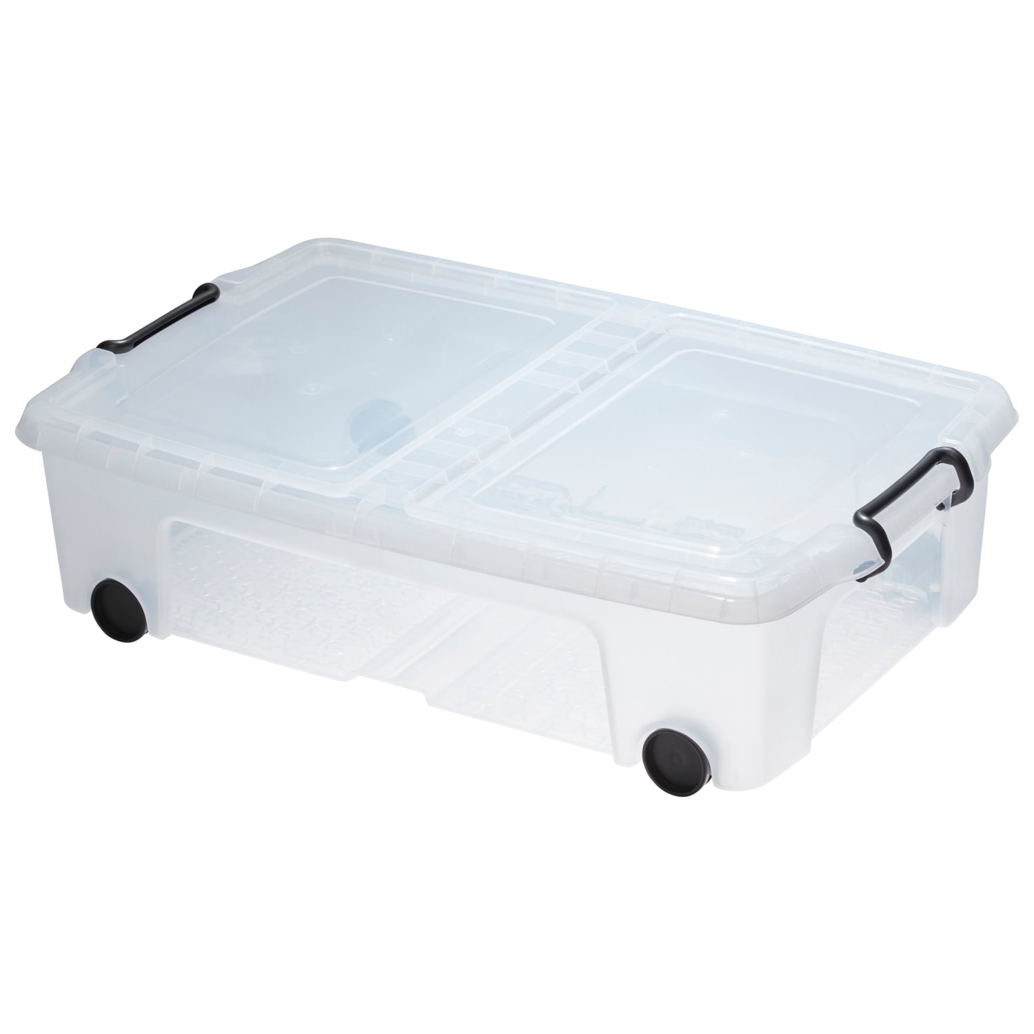 Large Storage Box Clear Stackable With Lid Under Bed Storage