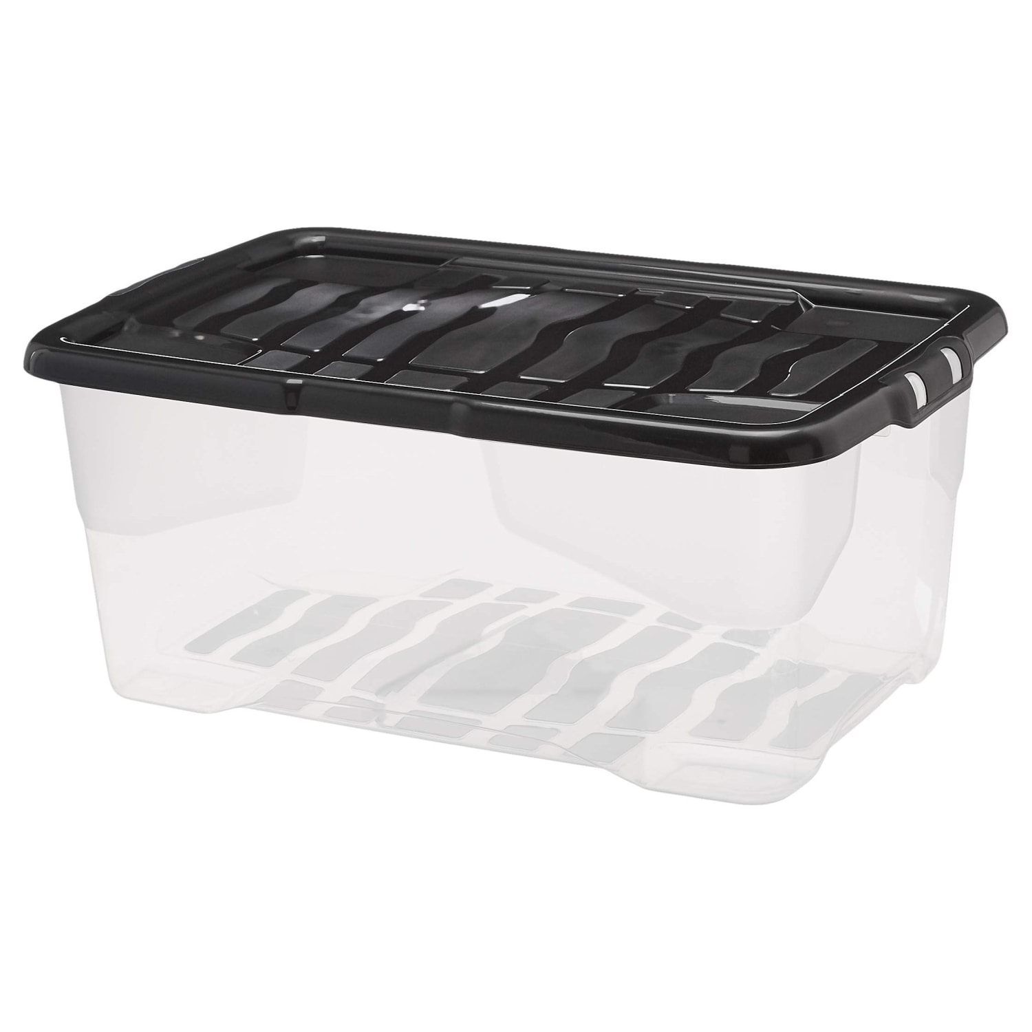 Large Storage Box Clear Stackable With Lid Under Bed Storage Containers 42L