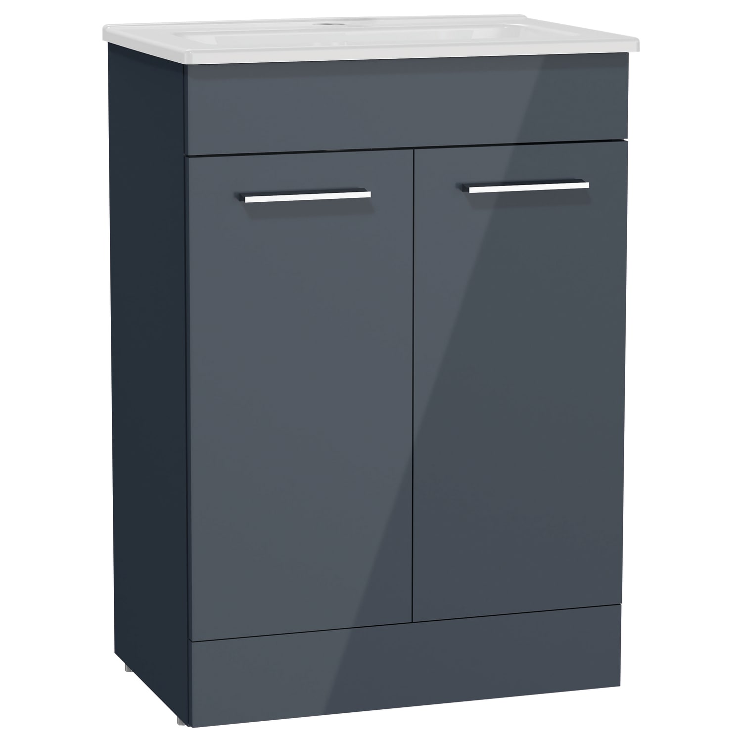 Holkham Anthracite Grey Vanity Unit Basin 855 x 600mm Wickes