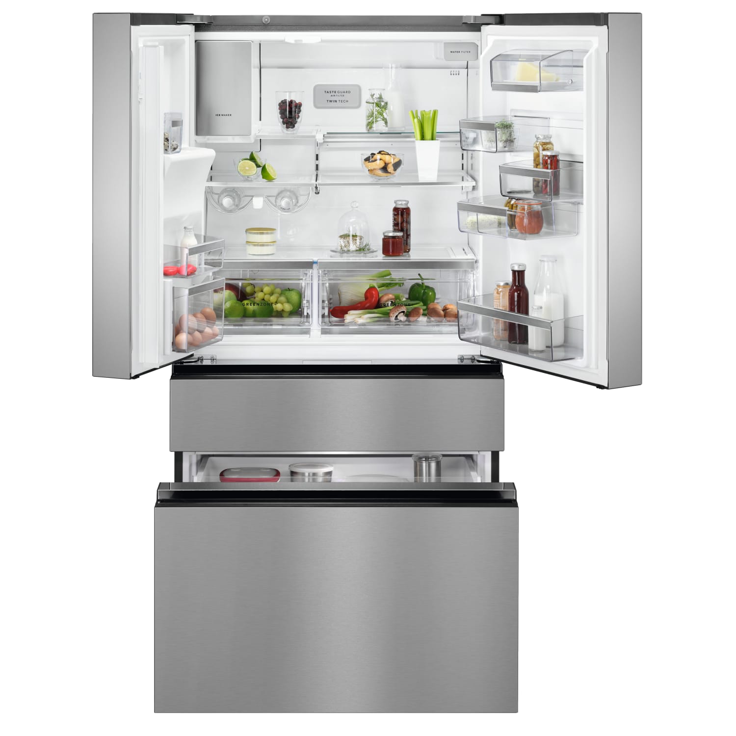Aeg side by side fridge freezer top