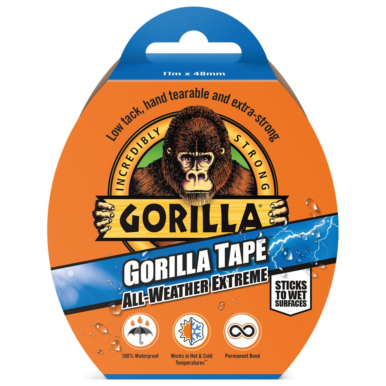 Gorilla Clear Repair Clear Duct Tape 1.5-in x 15-ft in the Duct