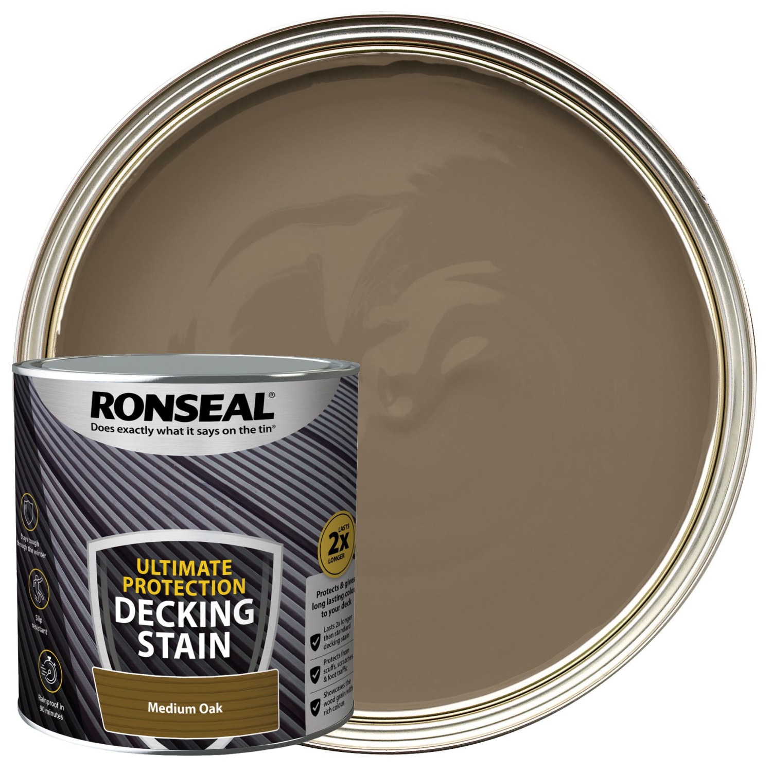 Ronseal Ultimate Protection Medium Oak Decking Stain 2.5L
