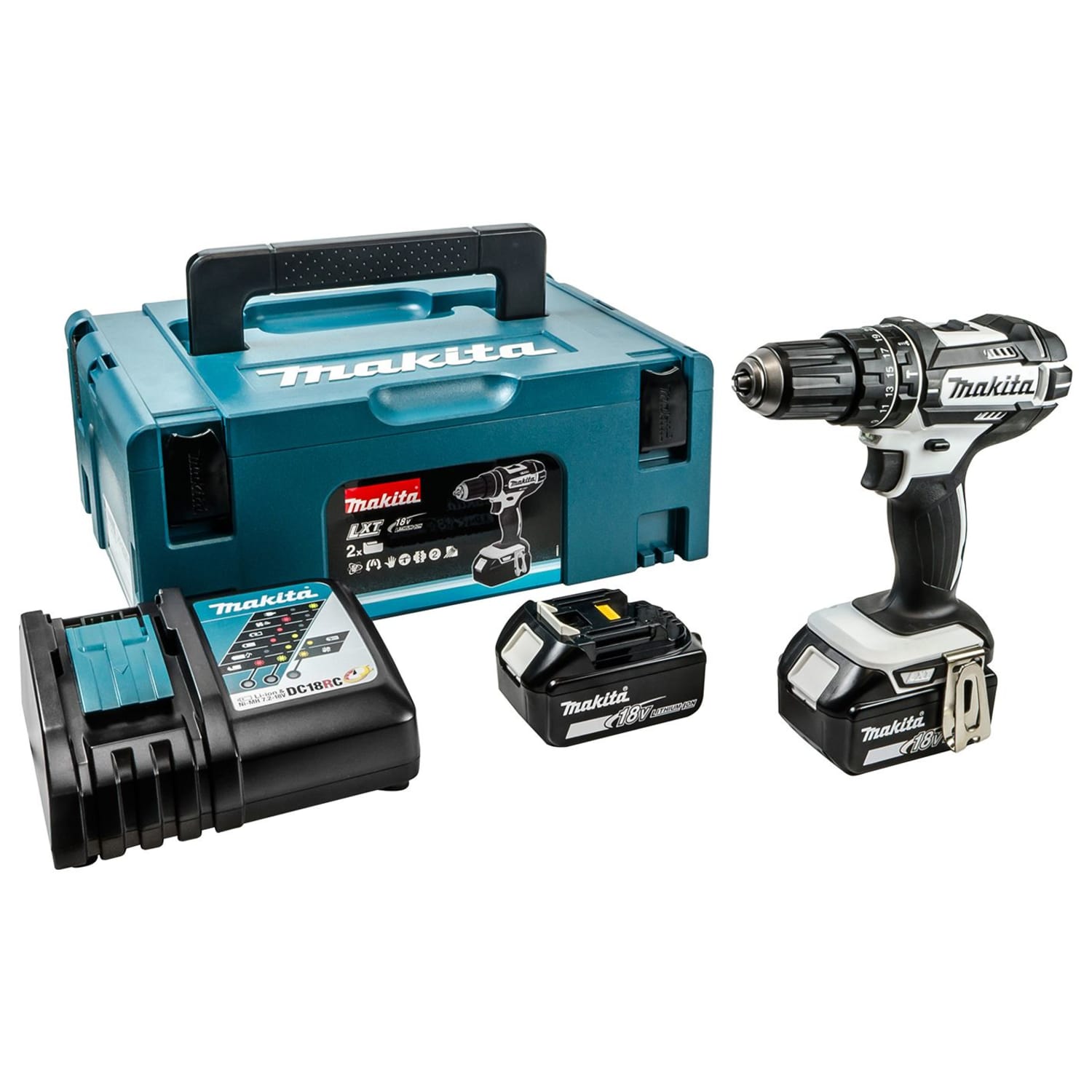 Image of Makita DHP482RTWJ cordless drill driver battery