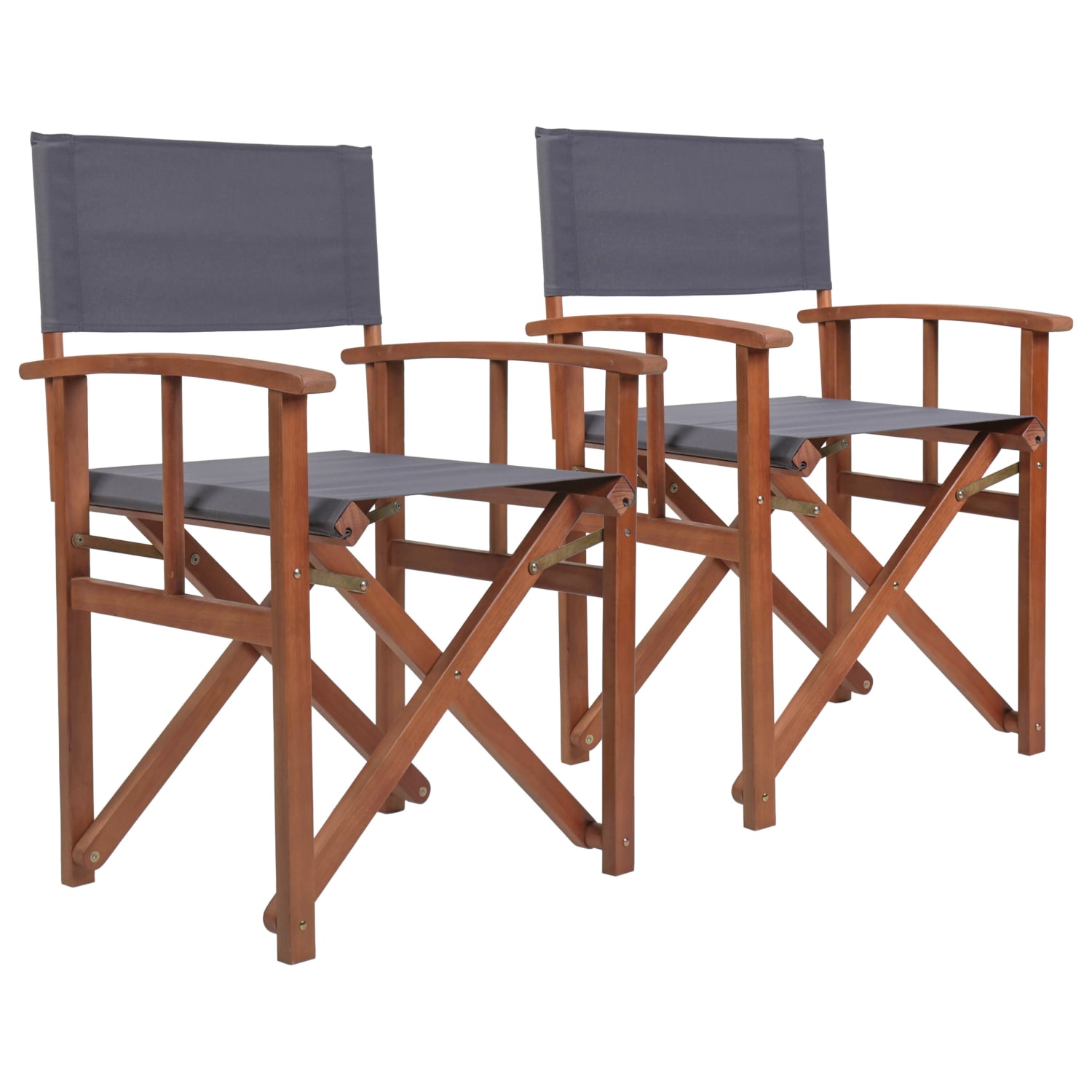 Charles Bentley FSC Pair of Folding Wooden Garden Directors Chairs