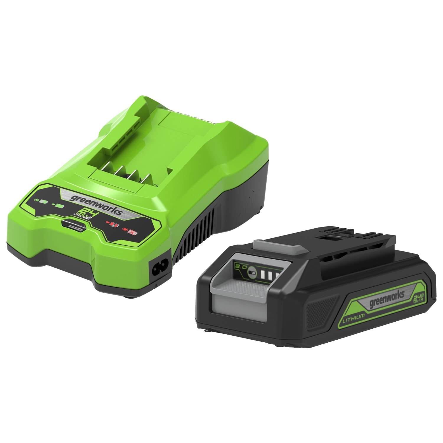 Greenworks 24V 2Ah Lithium Battery Charger Kit Wickes