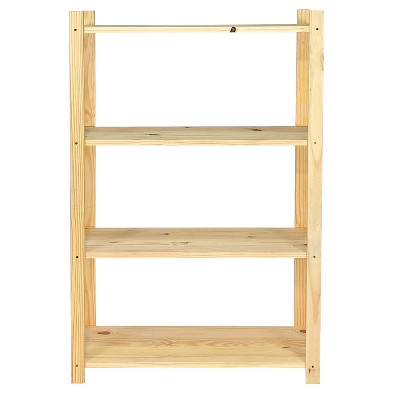 Small wooden store shelf unit