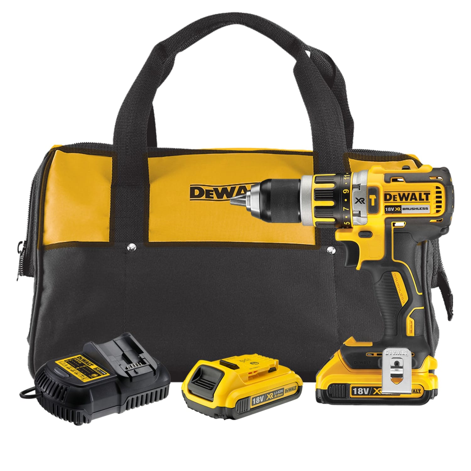 DeWalt 18V XR Brushless Cordless Impact Driver 2 x 2.0Ah