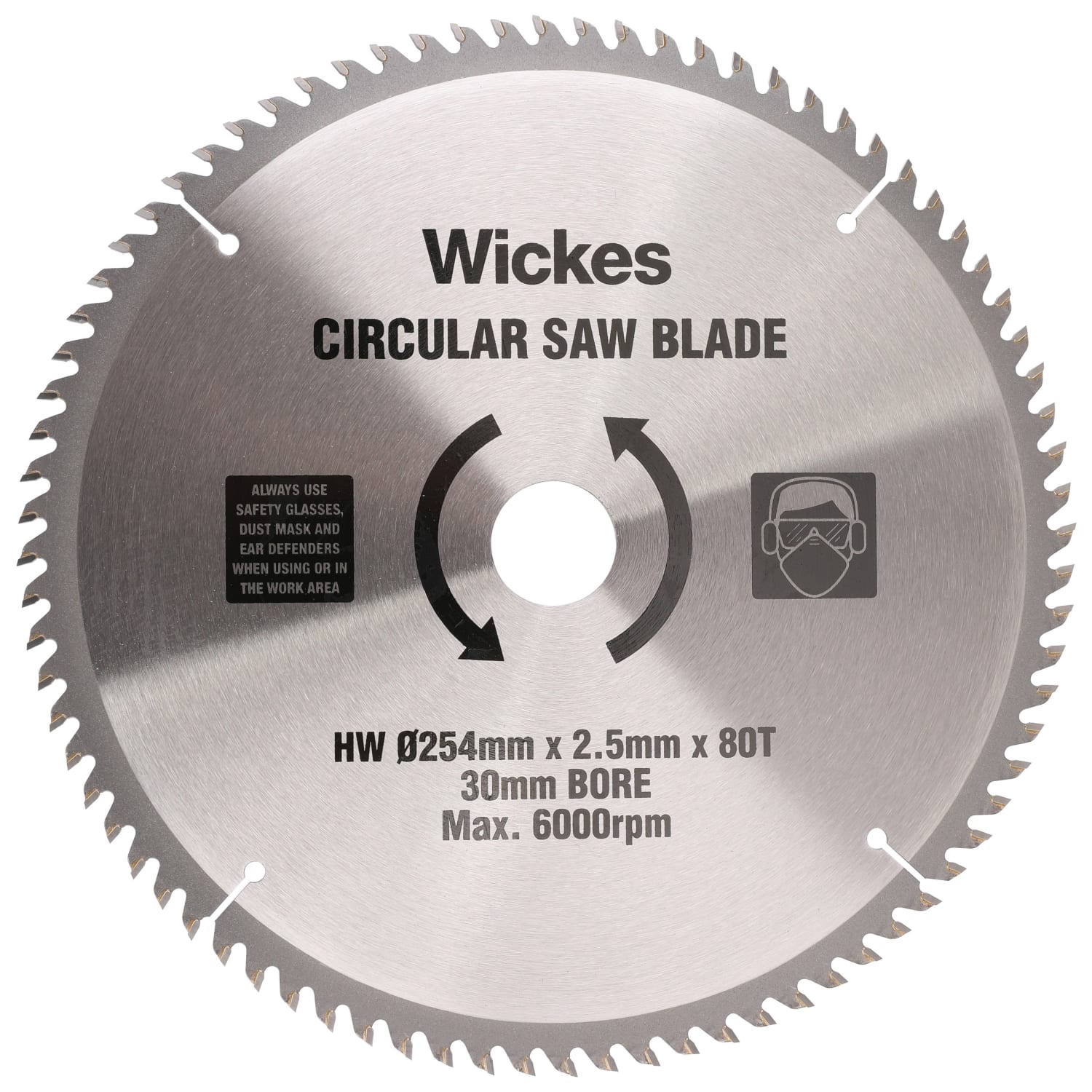 Wickes 80 Teeth Tct Circular Saw Blade 254mm x 30mm