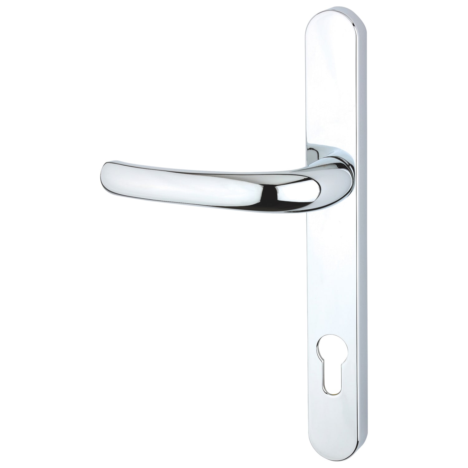 Yale Essentials Long Backplate Door Handle Polished Chrome