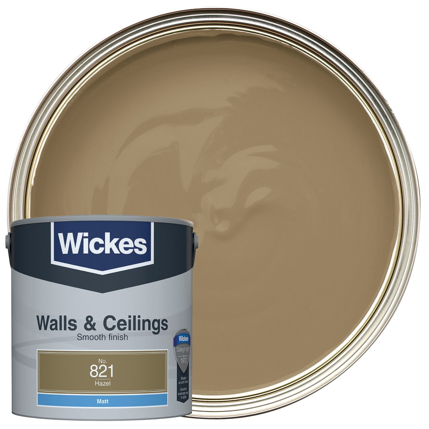 Wickes Vinyl Matt Emulsion Paint Hazel No.821 2.5L
