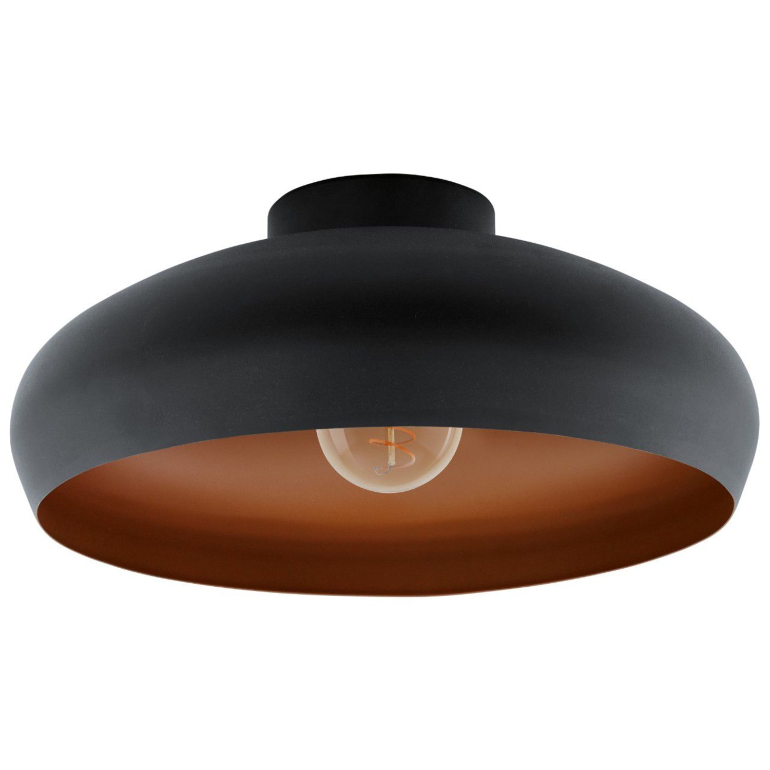 Copper bathroom ceiling light outlet