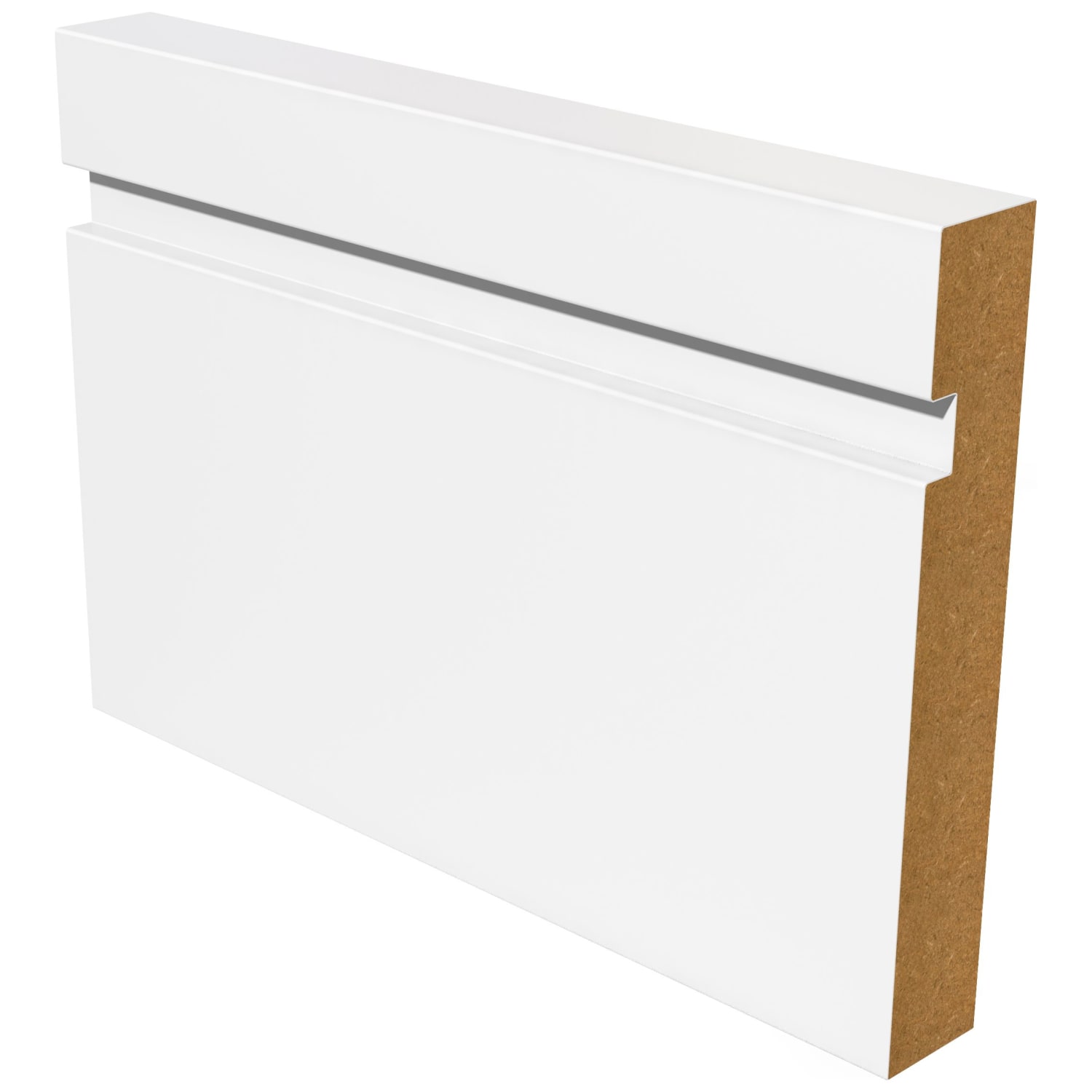 MDF Skirting Board Pre-Primed White 3m Moisture Resistant MDF Wall ...