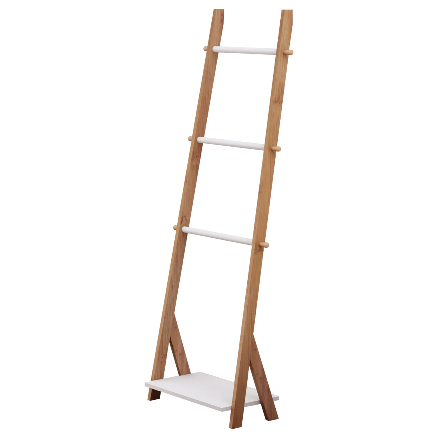 Bamboo ladder towel rail shop