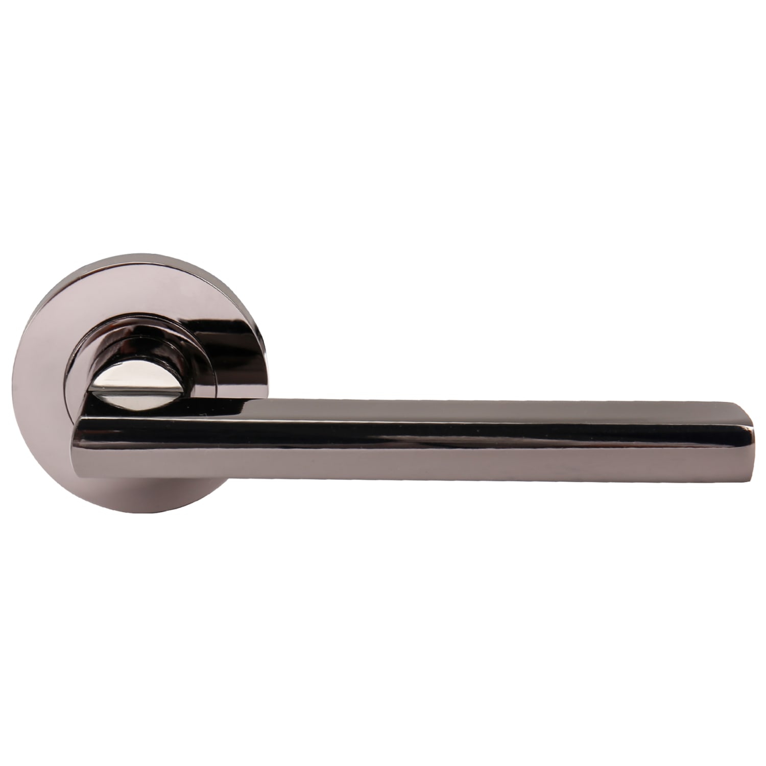 Milan Black Nickel Round Rose Door Handle 1 Pair Wickes