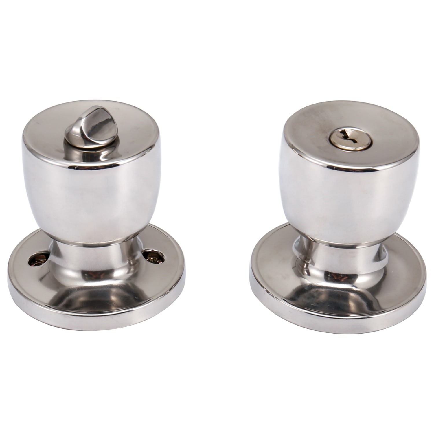 Entrance Door Knob Chorme 1 Pair