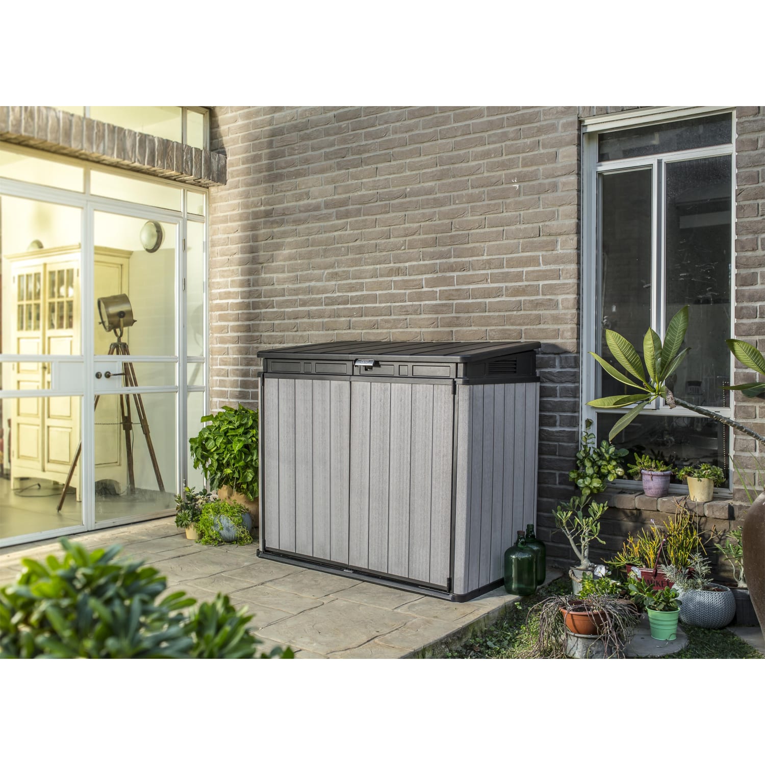 Keter Elite Store 4x5ft Outdoor Garden Storage Shed Grey