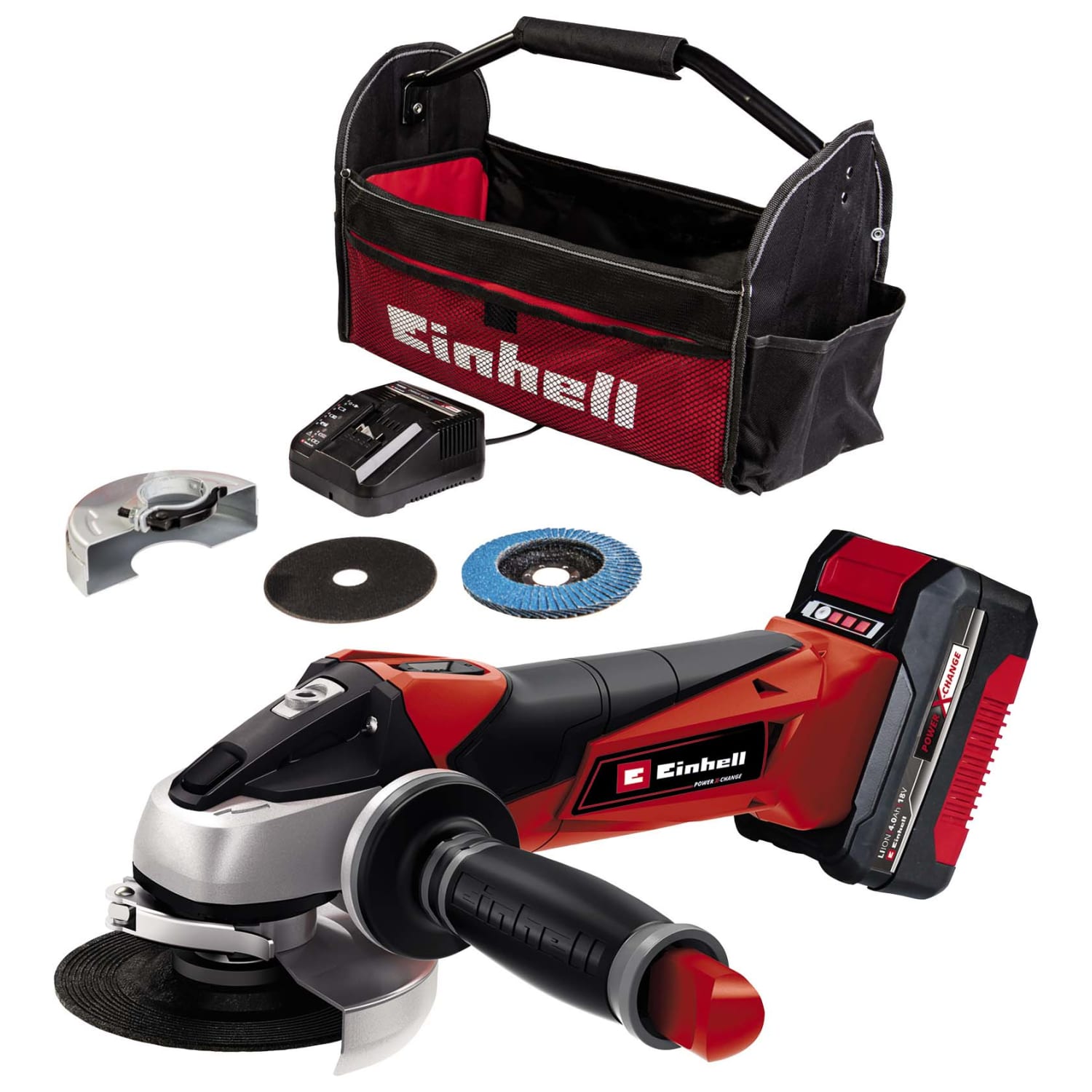 Einhell Power X-Change TE-AG 18/115 Li 18V 1 x 4.0Ah 115mm