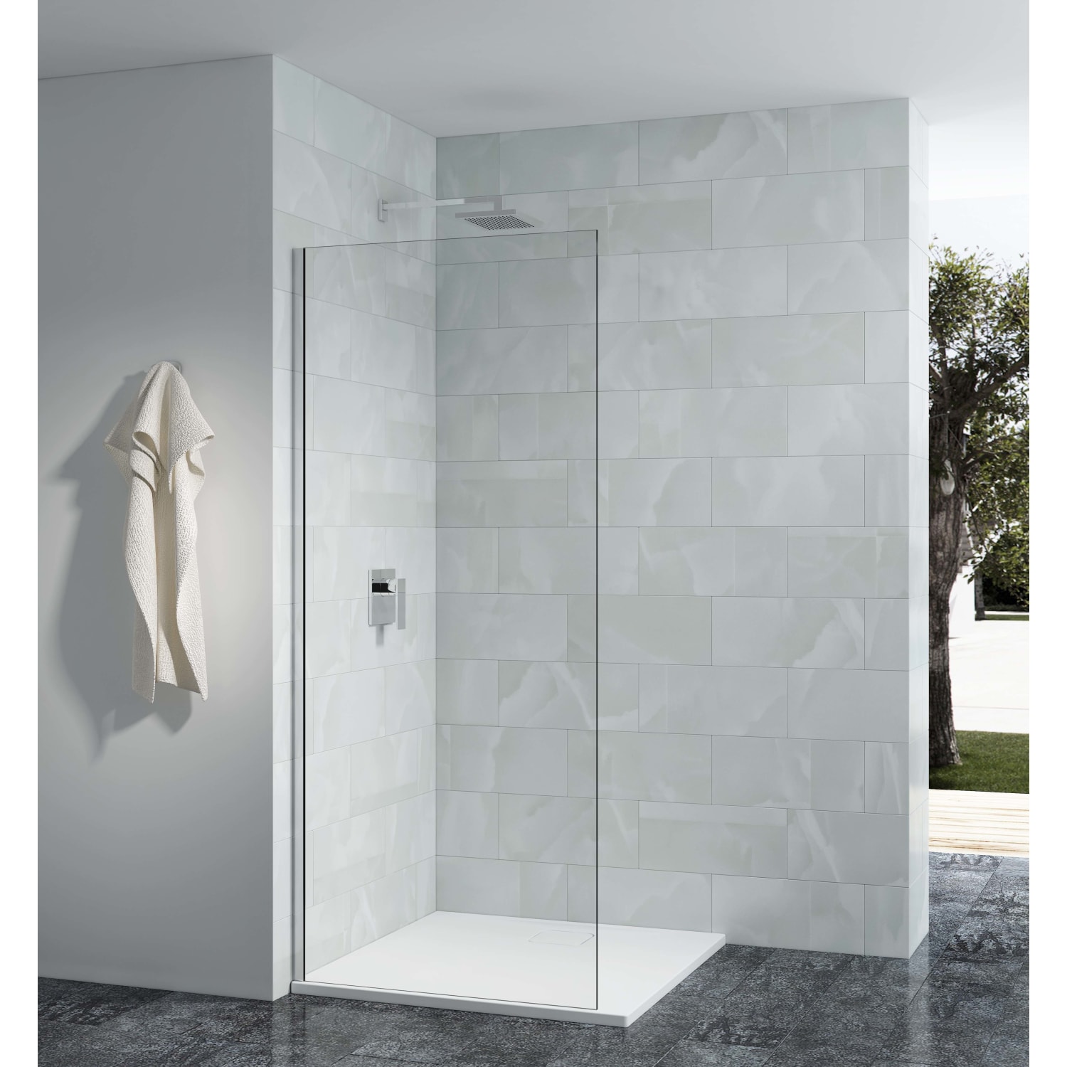 Wet room 2024 shower screen