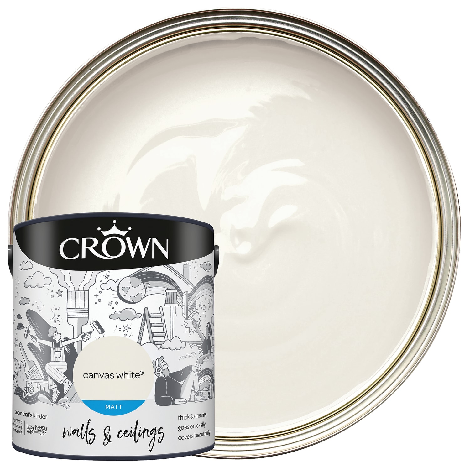Crown off cheap white paint