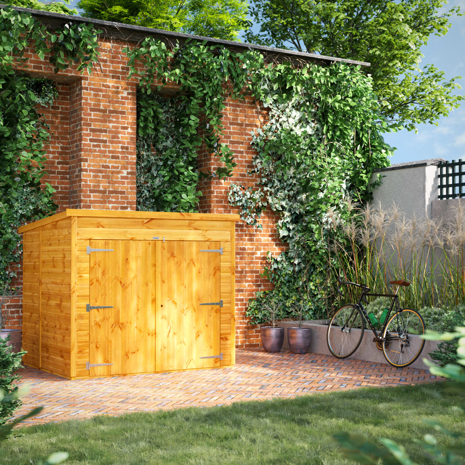 Bike shed garden deals
