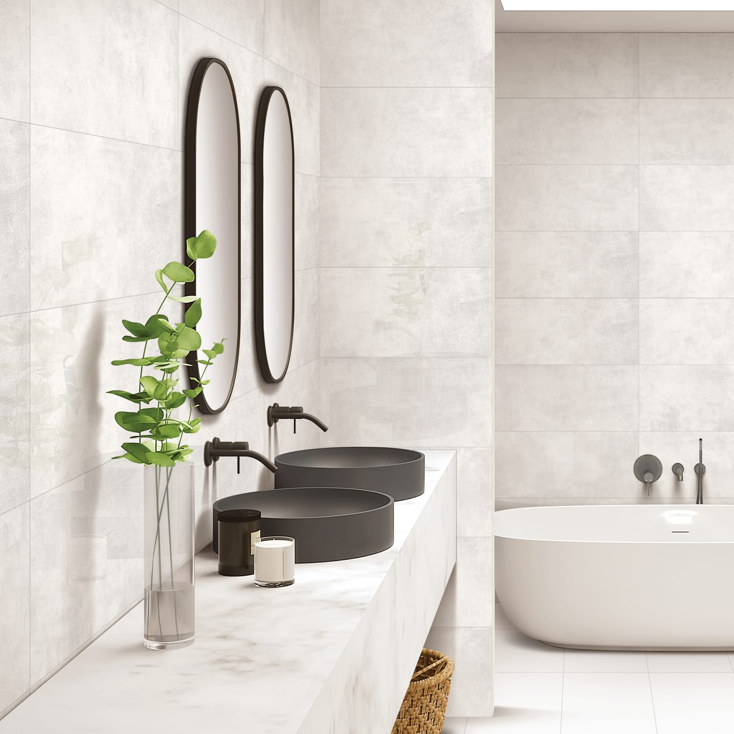 Polished top porcelain tile