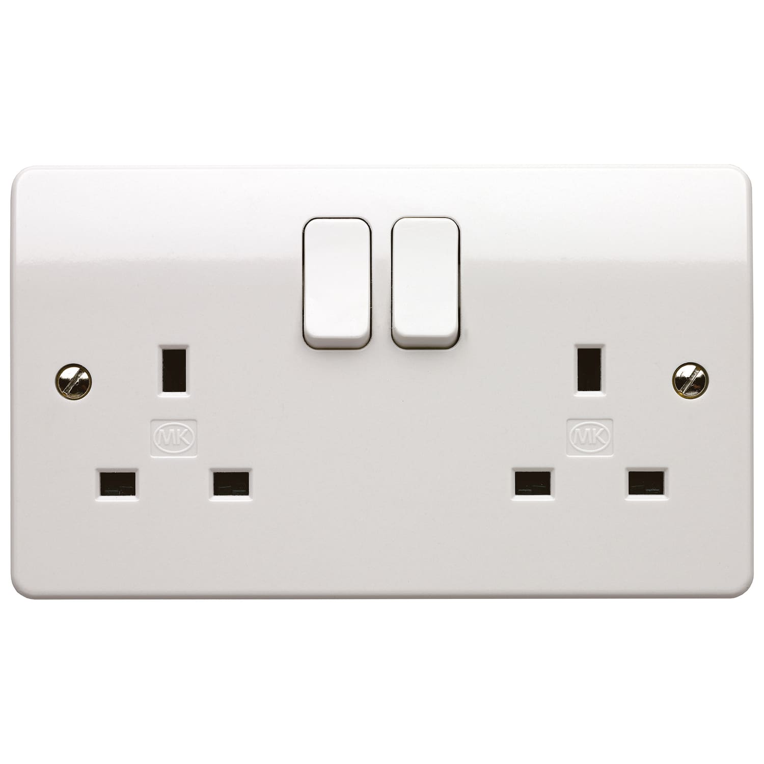 MK Rapid Fix Double Switched Socket Wickes