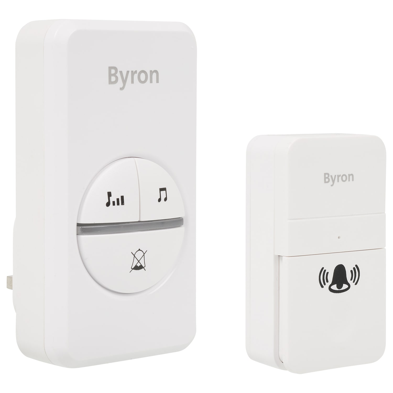 Byron Kinetic Doorbell With Chime White Wickes