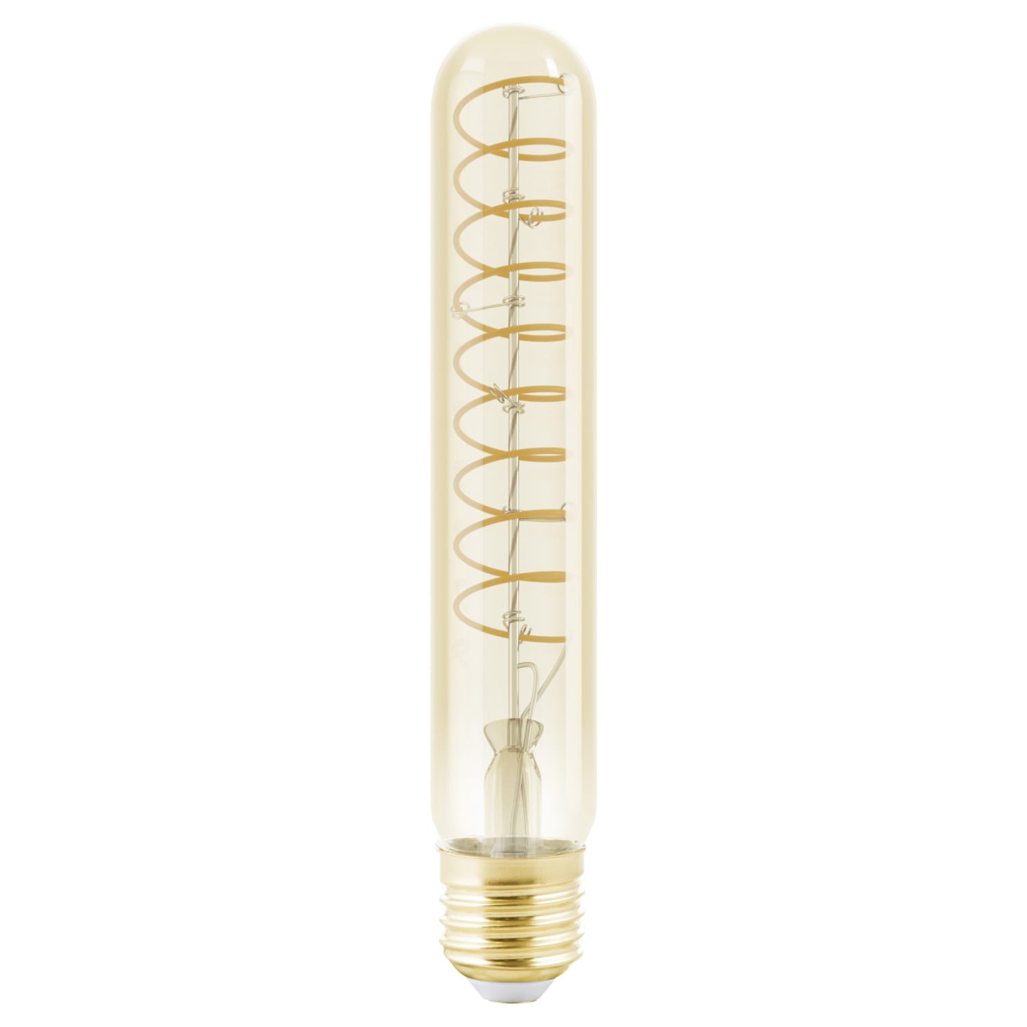 Eglo LED Dimmable Tube Twisted Filament E27 Amber Light Bulb 4W