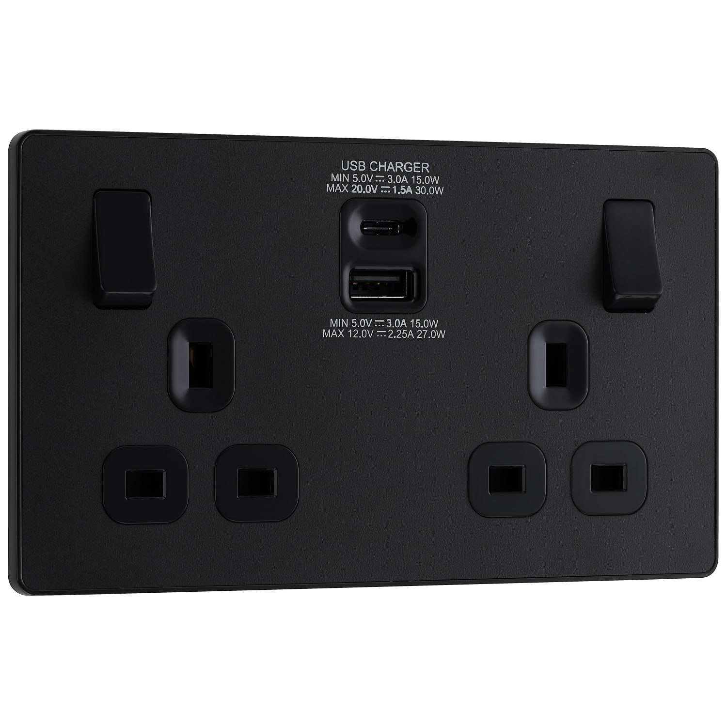 Matt black hot sale sockets