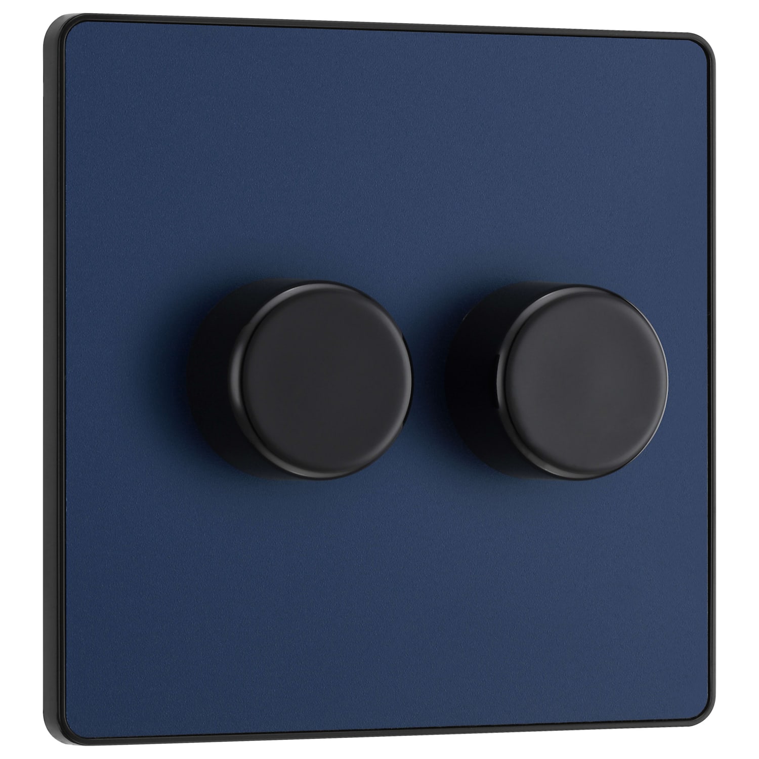 BG Evolve Matt Blue 2 Way Trailing Edge Led Push On Off Double