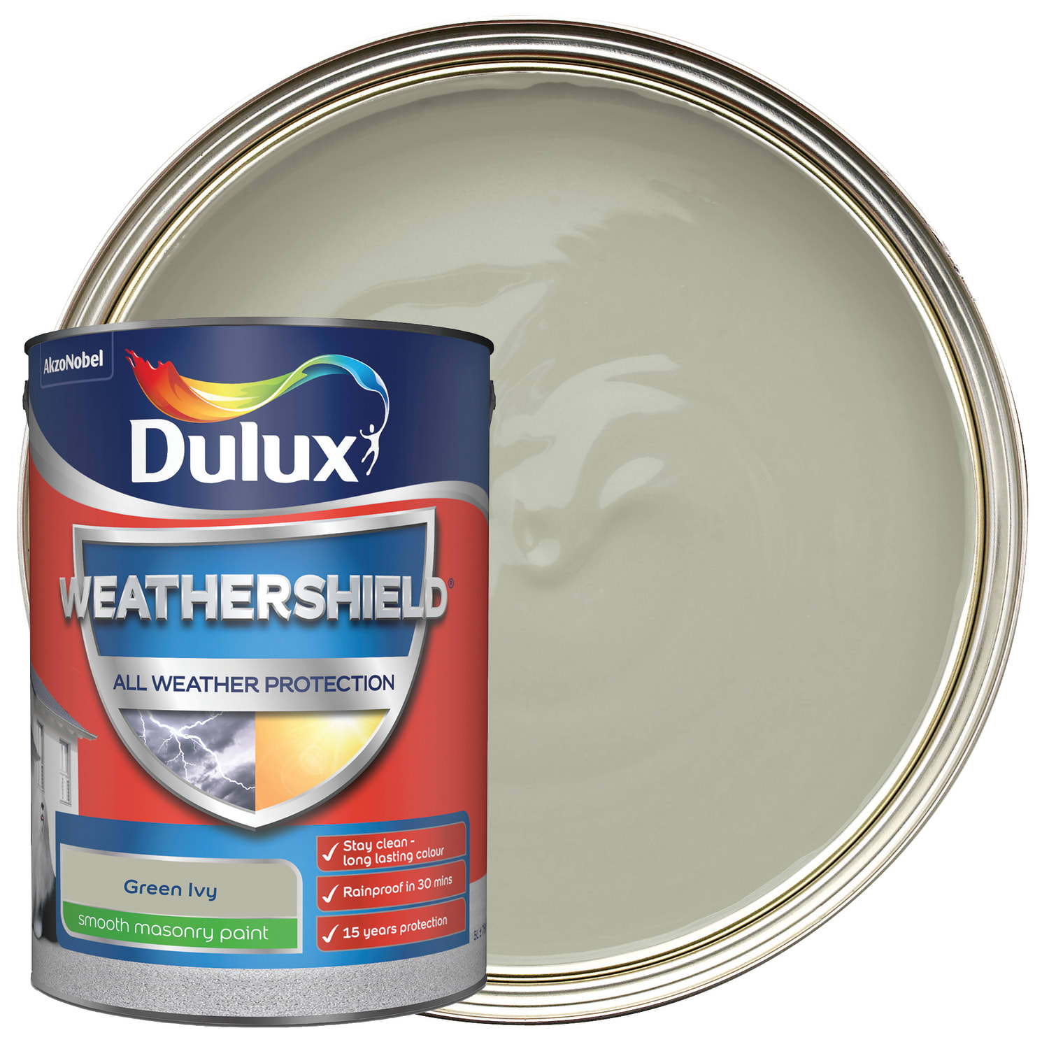 Dulux Weathershield All Weather Purpose Smooth Paint Green Ivy