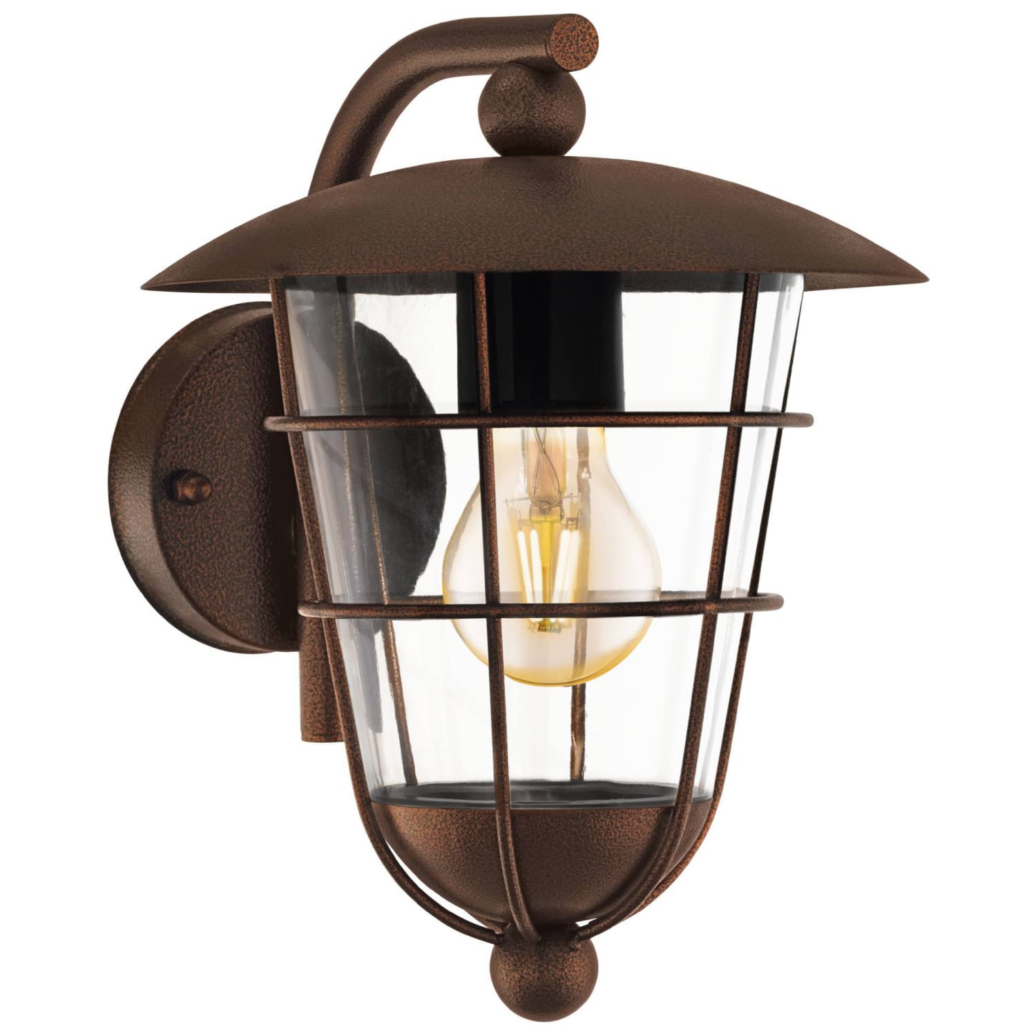 Brown bronze outdoor shop wall light