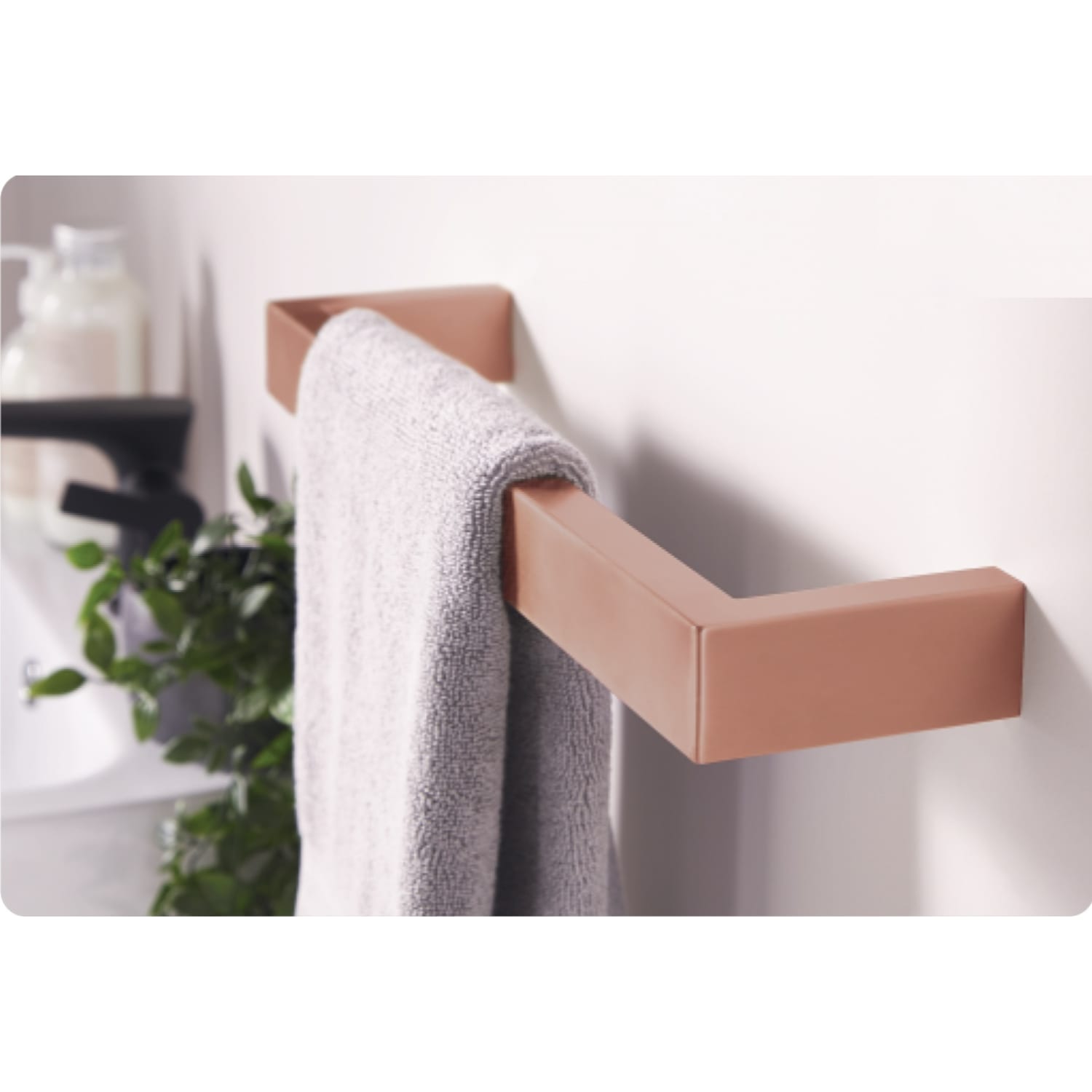Rose gold heated towel rail shop