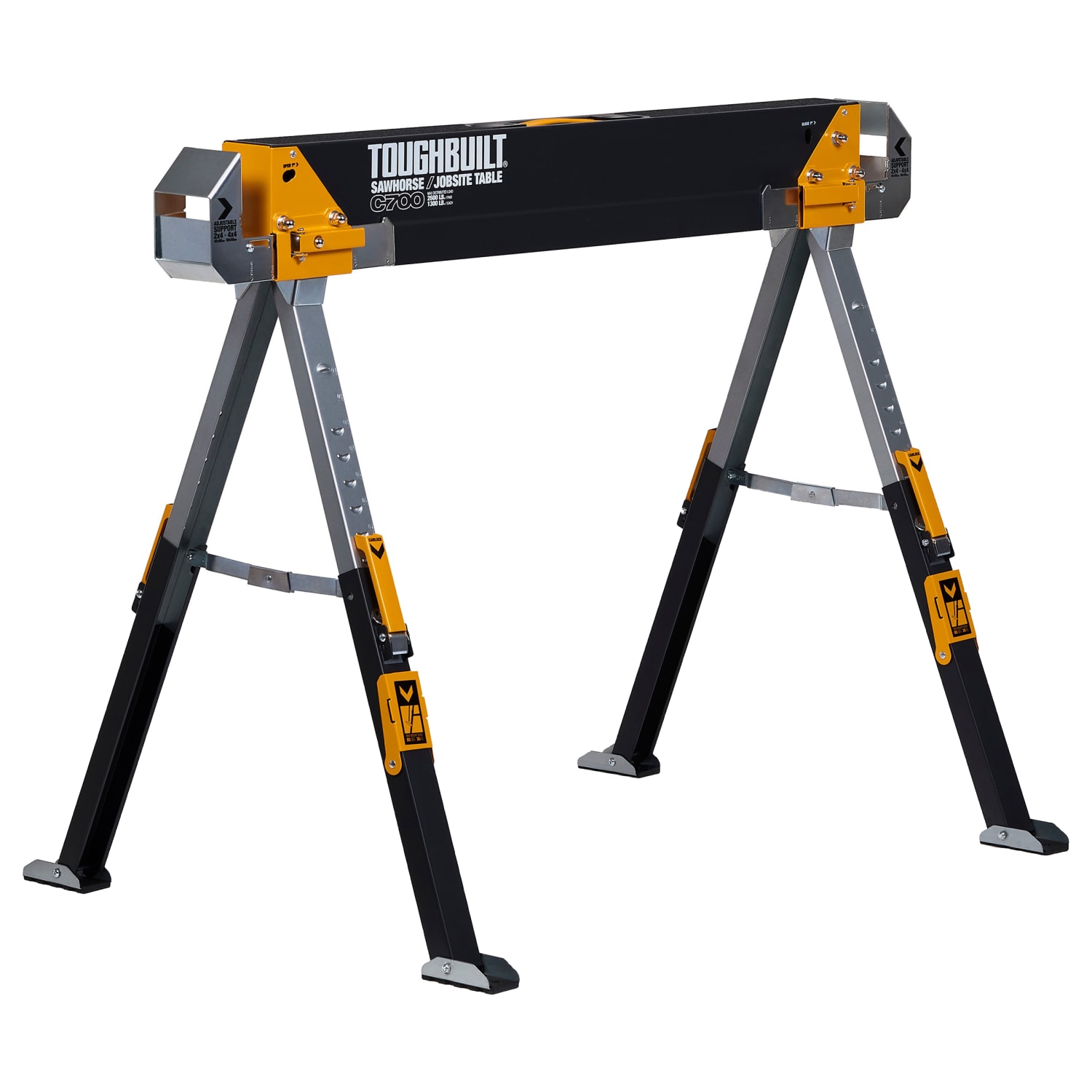 ToughBuilt TB C700 2 Sawhorse Jobsite Tables Twin Pack