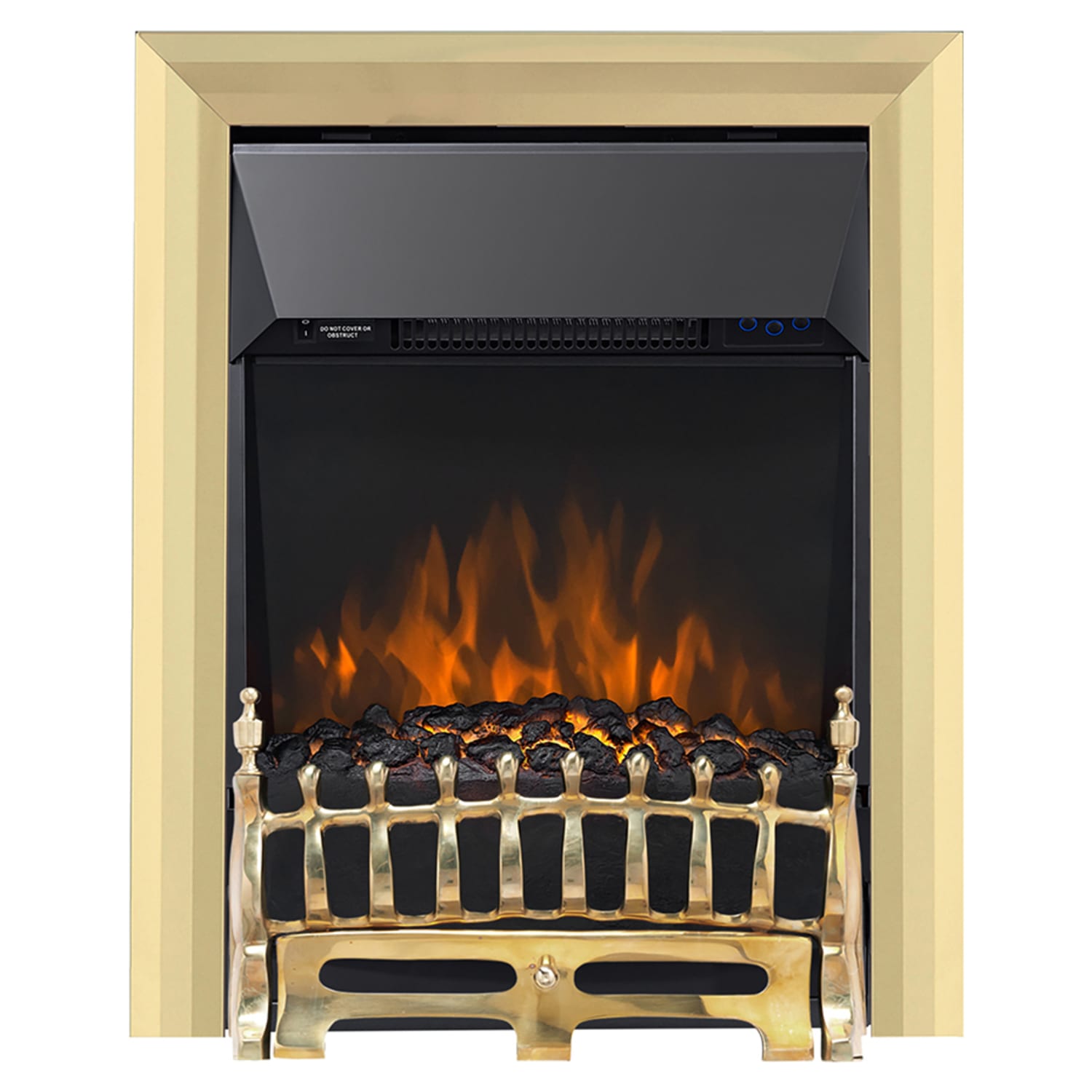 Focal Point Blenheim Brass LED Electric Inset Fire | Wickes.co.uk