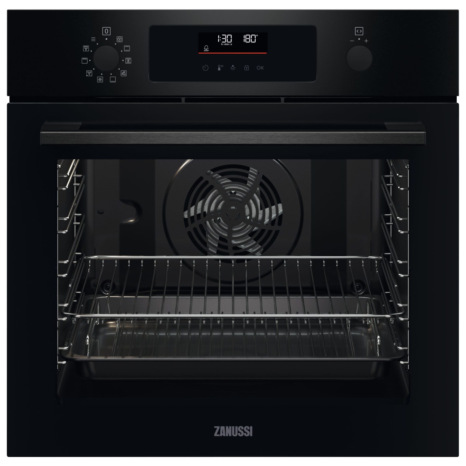 Zanussi ZOPNX6KN Pyrolytic Single Oven Black Wickes