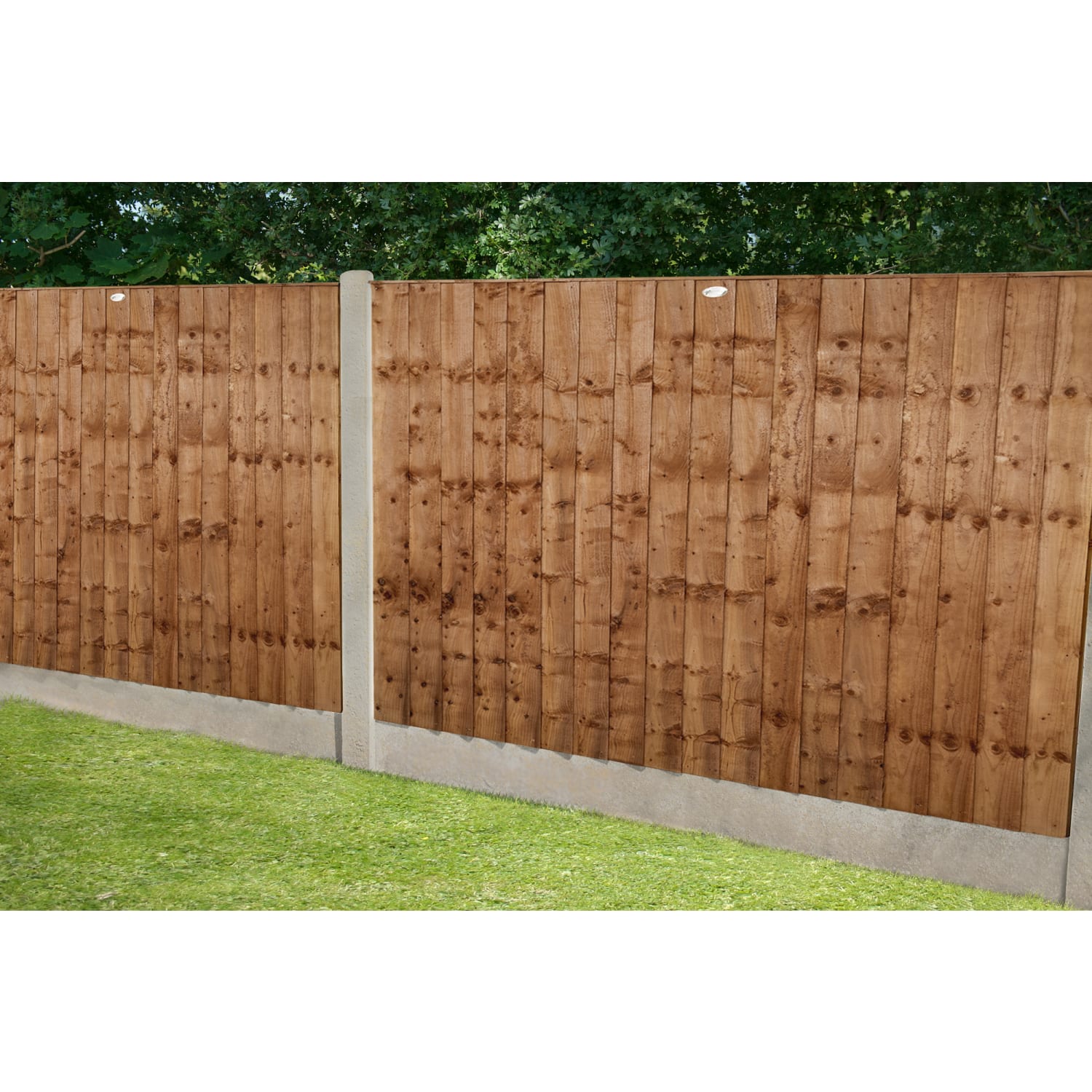 Forest Garden Brown Pressure Treated Closeboard Fence Panel 1830 x
