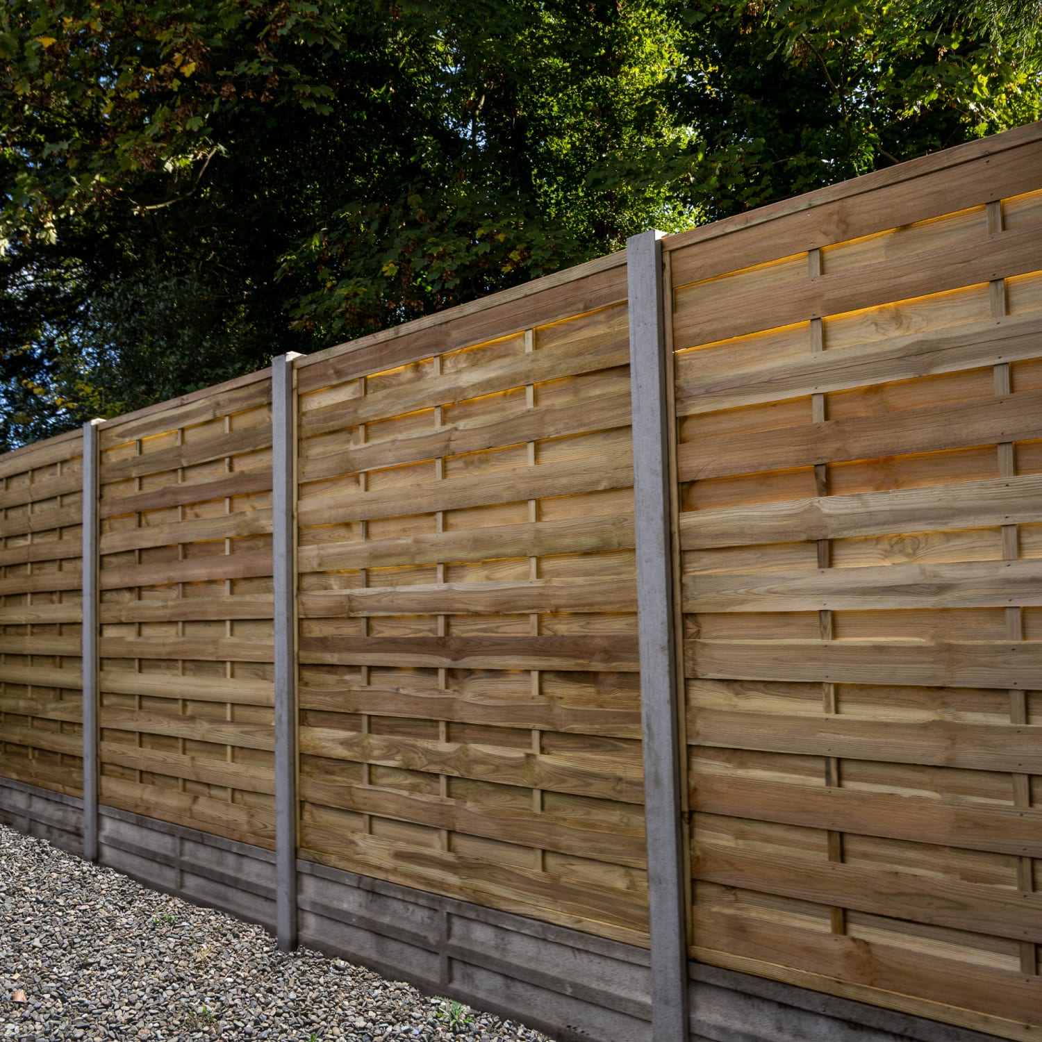 Forest Garden Pressure Treated Decorative Flat Top Fence Panel ...