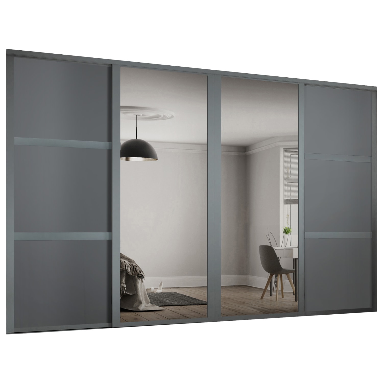 4 panel on sale sliding wardrobe doors