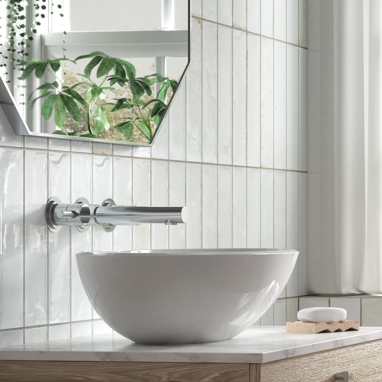 Rustic White Bathroom