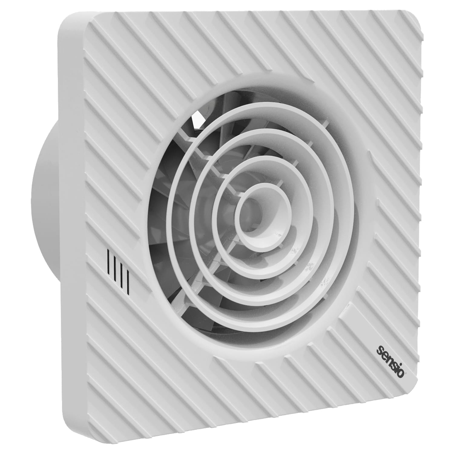 Sensio Drax White Wall Ventilation Fan with Aquilo Ventilation Ducting Kit  - ø100mm | Wickes.co.uk