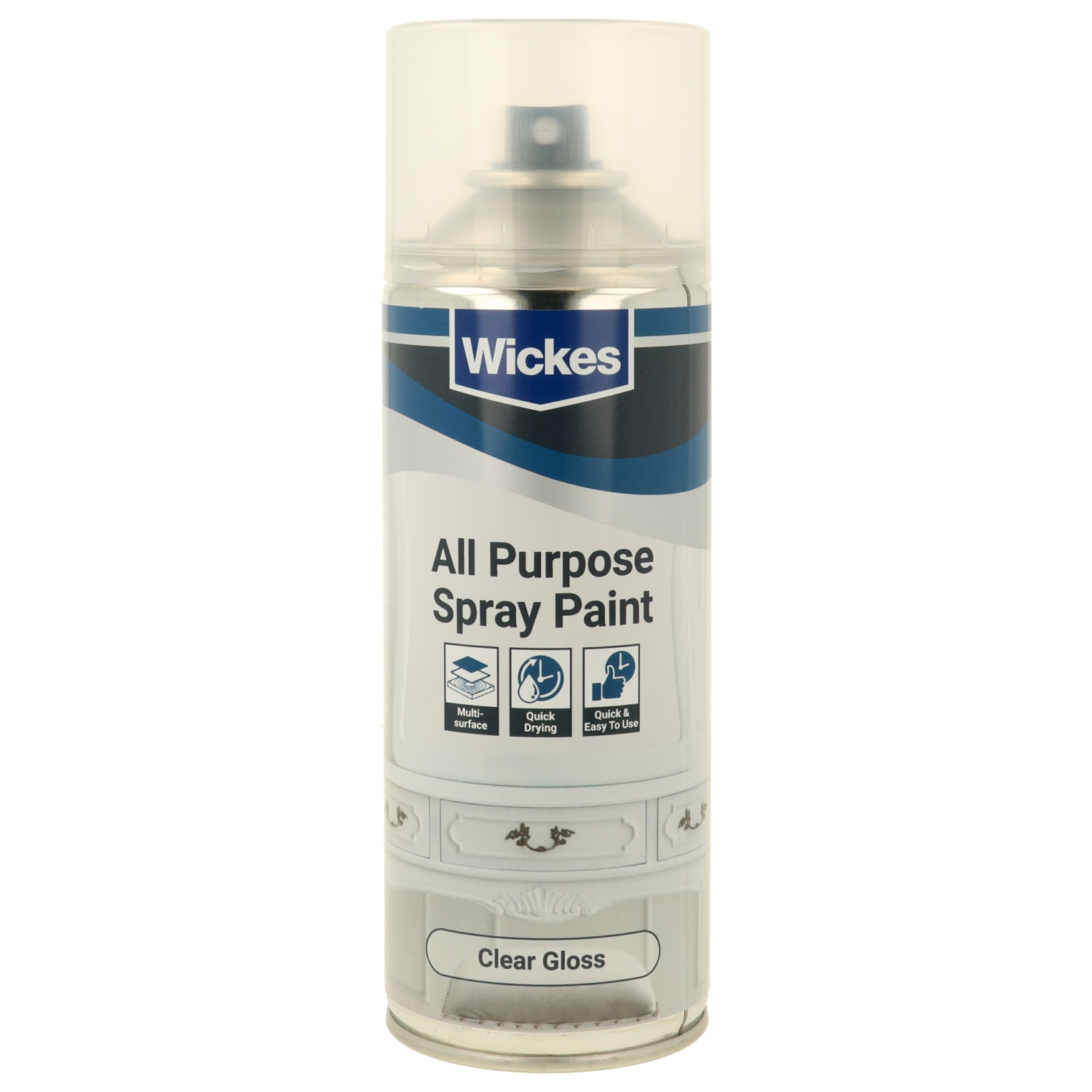 Wickes All Purpose Gloss Clear Spray Paint 400ml