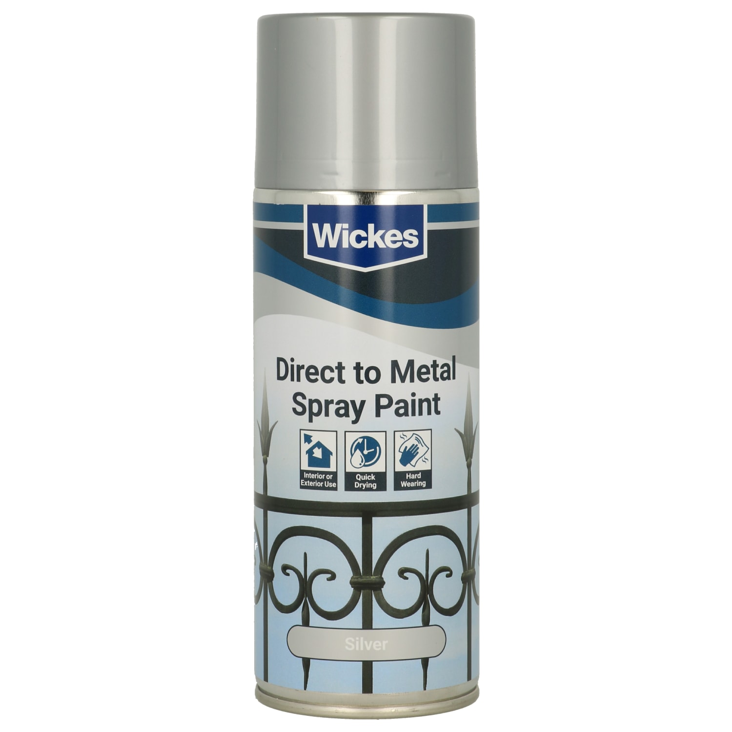 Wickes Silver Direct to Metal Spray Paint 400ml