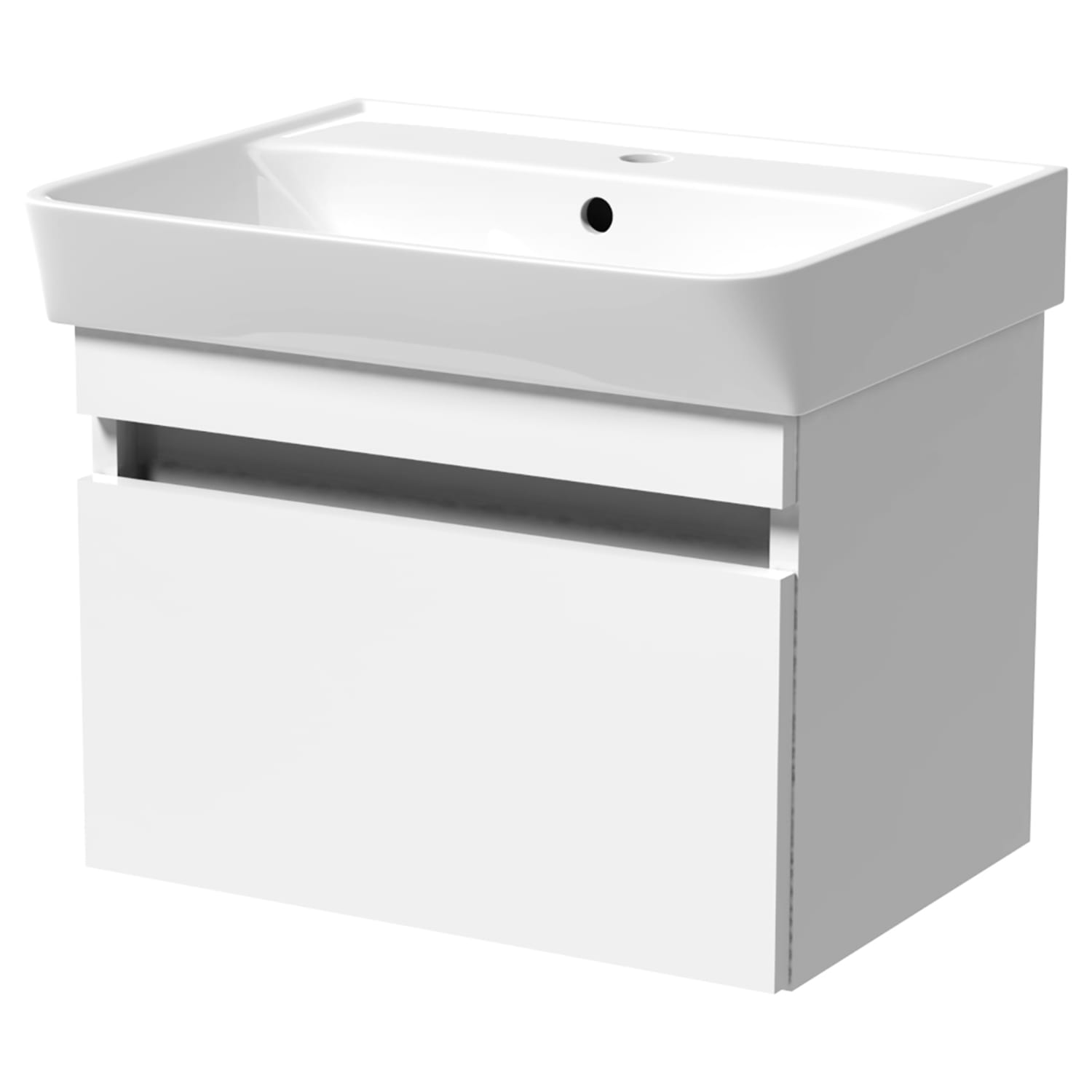 Wickes Easton White 1 Drawer Wall Hung Vanity Unit Wickes