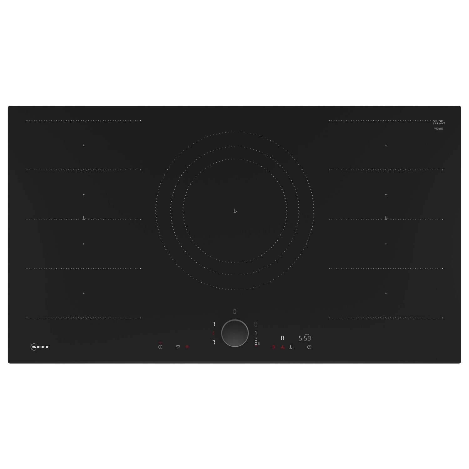 NEFF T69FUV4L0 N90 Flex Black Induction Hob 90cm Wickes