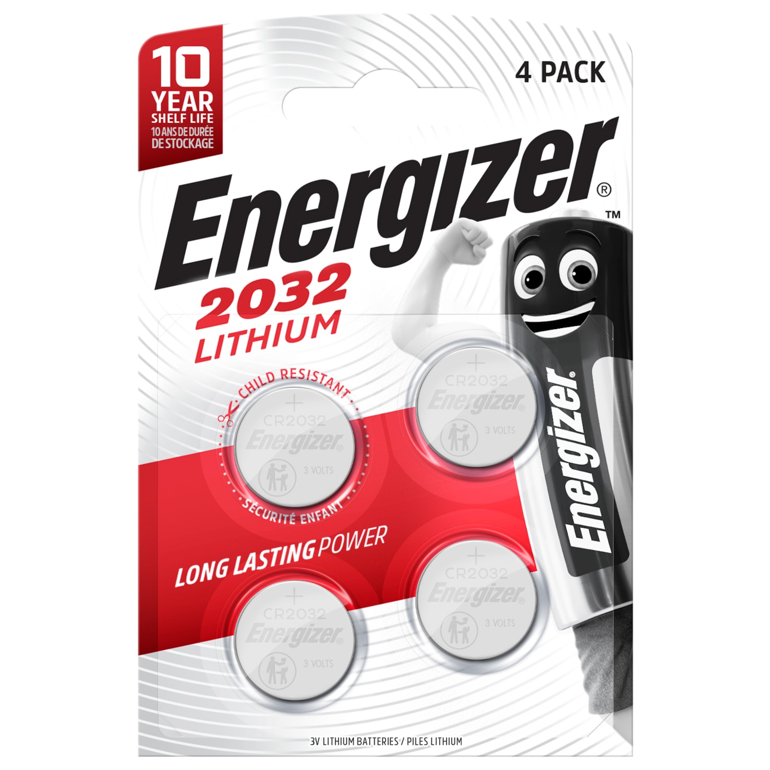 Energizer CR2032 BP4 Li ion Batteries Pack of 4 Wickes